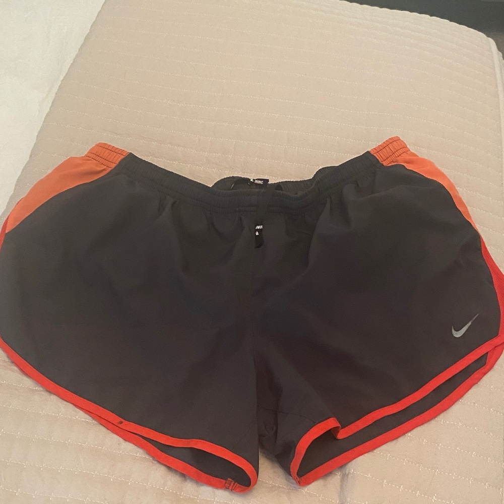 Nike Women's Athletic Shorts in Black and Orange